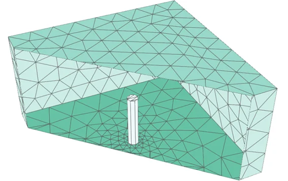 coupe geometrique piece calcul temperature rayonnante